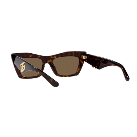 NEW DOLCE&GABBANA WOMEN CAT EYE HAVANA SUNGLASSES DG4435 502/73 EYEWEAR - Picture 3 of 4